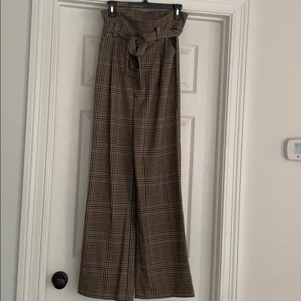Gingham dress pant